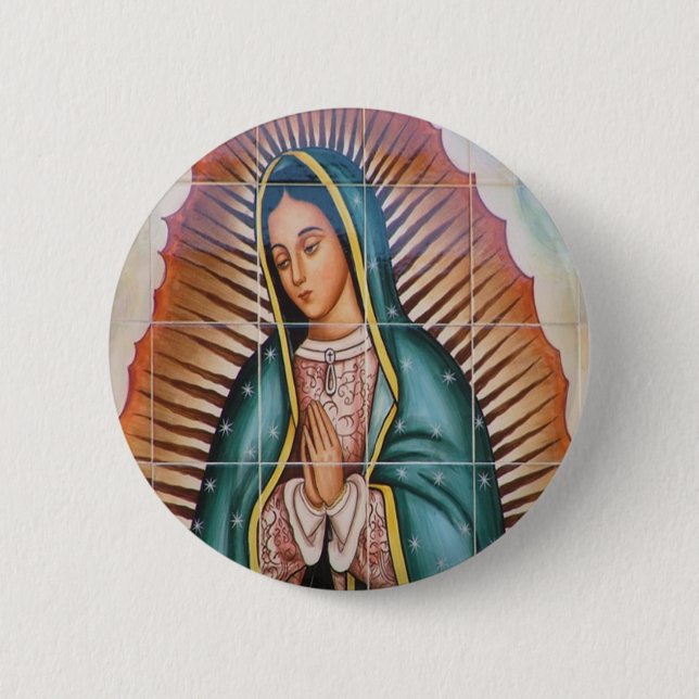 Chapa Redonda De 5 Cm Virgen de Guadalupe (Anverso)