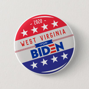 Chapa Redonda De 5 Cm VIRGINIA OCCIDENTAL para Joe Biden como presidente