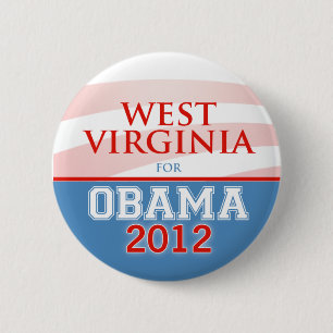 Chapa Redonda De 5 Cm VIRGINIA OCCIDENTAL para Obama 2012