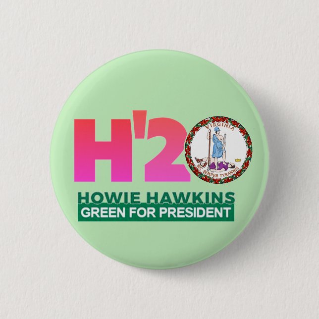 Chapa Redonda De 5 Cm Virginia para Howie 2020 (Anverso)