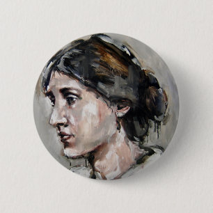 Chapa Redonda De 5 Cm Virginia Woolf