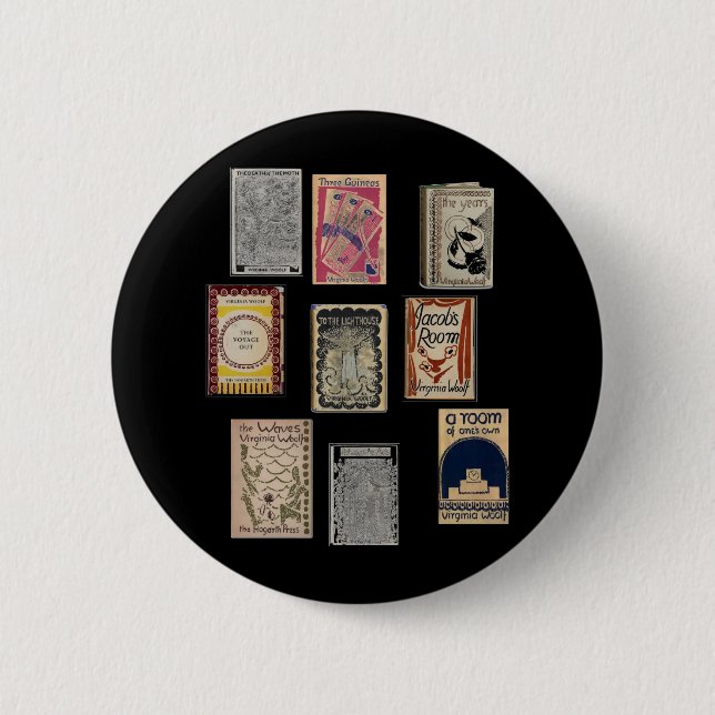 Chapa Redonda De 5 Cm Virginia Woolf Books (Anverso)