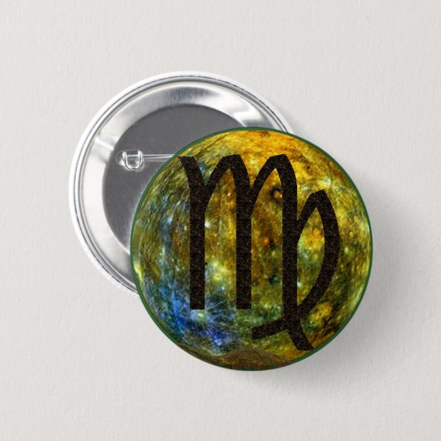 Chapa Redonda De 5 Cm Virgo (Anverso y reverso)