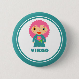 Chapa Redonda De 5 Cm Virgo es mi Rótulo zodiaco