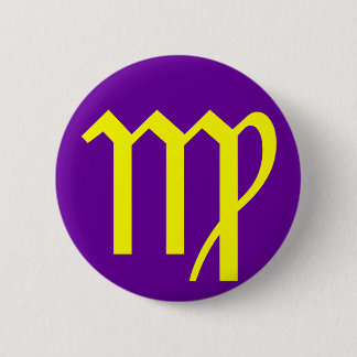 CHAPA REDONDA DE 5 CM VIRGO, SIGNO ZODIACAL