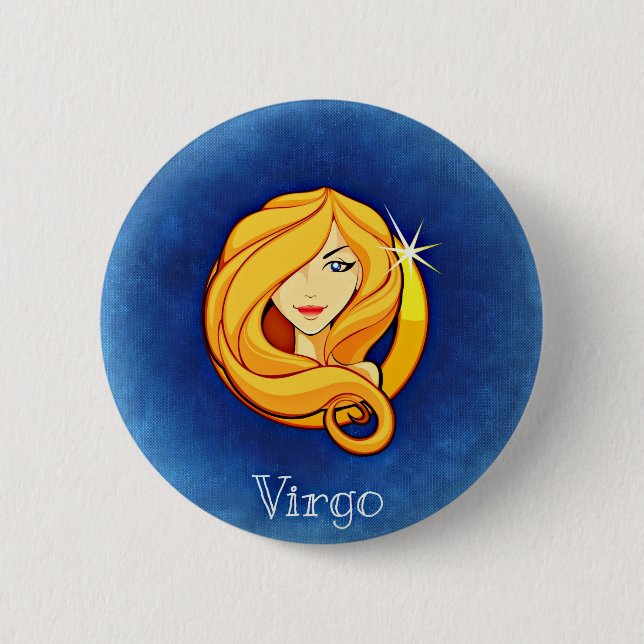 Chapa Redonda De 5 Cm Virgo, Vergine (Anverso)