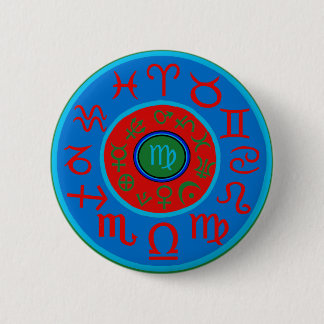Chapa Redonda De 5 Cm Virgo - Zodiaco celestial