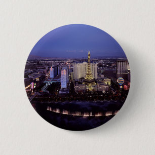 Chapa Redonda De 5 Cm Vista aérea de la franja de Las Vegas Casino Ciuda