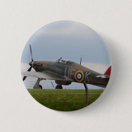 Chapa Redonda De 5 Cm Vista de tres cuartos del Hawker Hurricane