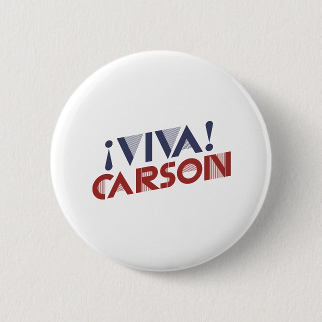 Chapa Redonda De 5 Cm Viva Carson 2016 (Anverso)