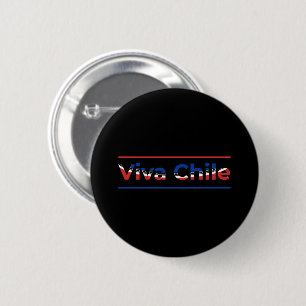 Chapa Redonda De 5 Cm Viva Chile - Orgulloso arte de la bandera chilena