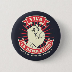 Chapa Redonda De 5 Cm Viva la revolución