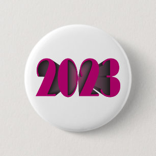 CHAPA REDONDA DE 5 CM VIVA MAGENTA 2023