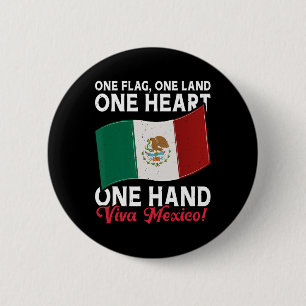 Chapa Redonda De 5 Cm Viva México - Bandera de México Día de la Independ