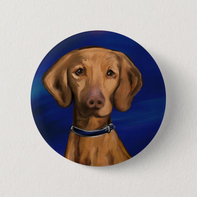 Chapa Redonda De 5 Cm Vizsla (Anverso)