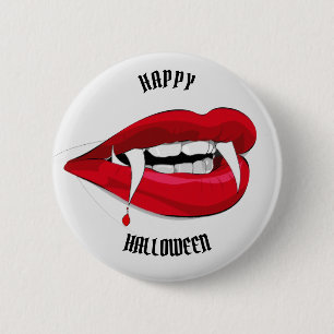 Chapa Redonda De 5 Cm Vladdy Vampire Fangs Teeth Lips