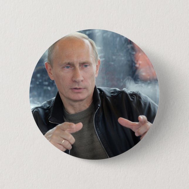 Chapa Redonda De 5 Cm Vladimir Putin (Anverso)