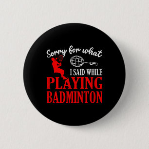 Chapa Redonda De 5 Cm Volante de bádminton Raqueta Jugador de bádminton