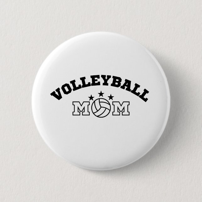 Chapa Redonda De 5 Cm Voleibol Mom (Anverso)