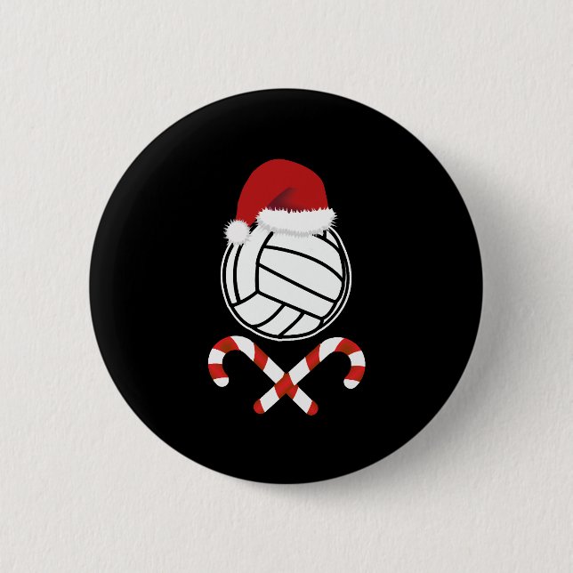 Chapa Redonda De 5 Cm Voleibol navidad (Anverso)