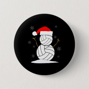 Chapa Redonda De 5 Cm Voleibol Snowman Xmas