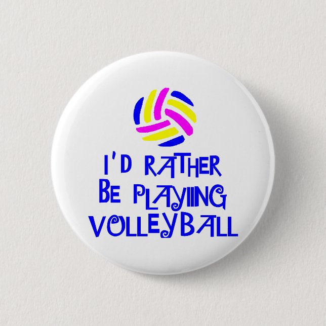 Chapa Redonda De 5 Cm VolleyChick bastante (Anverso)