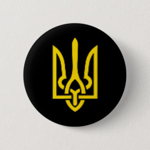 Chapa Redonda De 5 Cm Volodymyr Zelensky Escudo De Armas De Ucrania Tryz