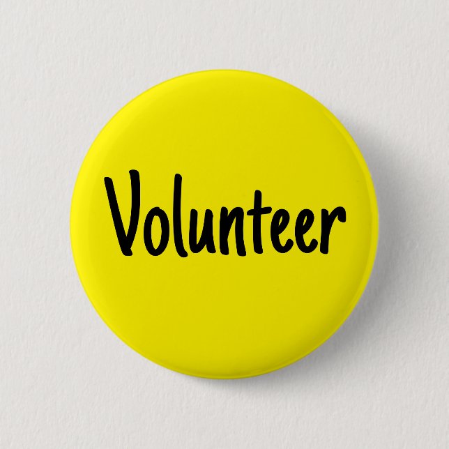 Chapa Redonda De 5 Cm Voluntario amarillo (Anverso)