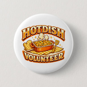 Chapa Redonda De 5 Cm Voluntario de HOTDISH