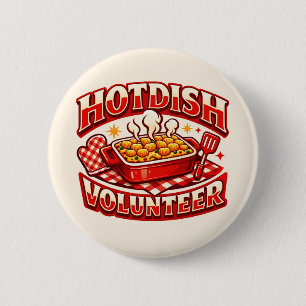 Chapa Redonda De 5 Cm Voluntario de HOTDISH