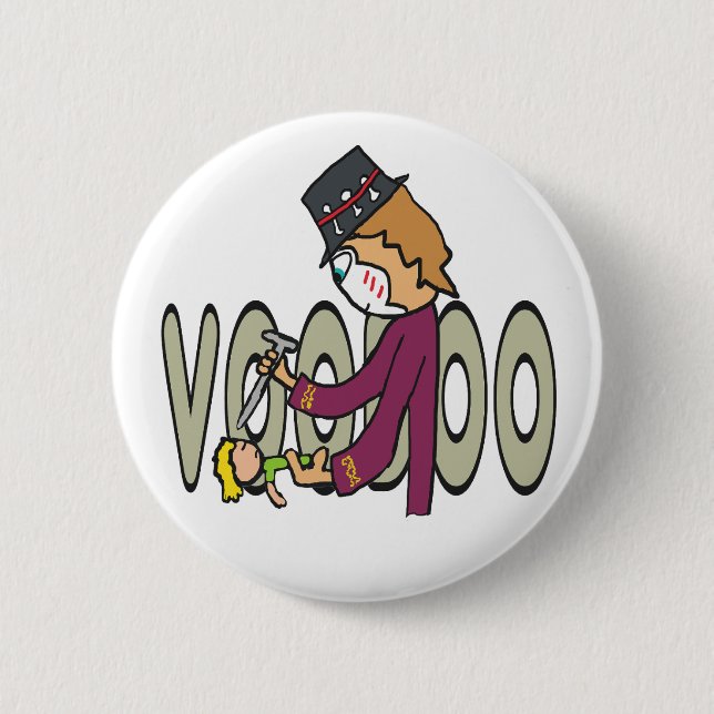 Chapa Redonda De 5 Cm Voodoo (Anverso)