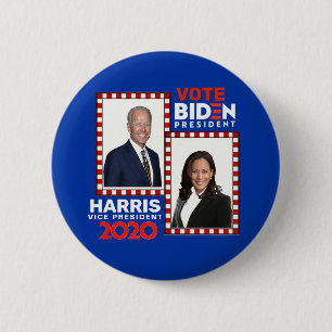 Chapa Redonda De 5 Cm Votación Biden / Harris 2020