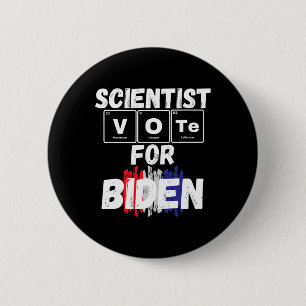 Chapa Redonda De 5 Cm Votación Científica Por Biden