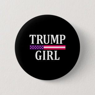 Chapa Redonda De 5 Cm Votación de cosecha barata Trump Chica Bandera Rep
