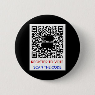 Chapa Redonda De 5 Cm Votación - Inscríbase Para Votar Ca