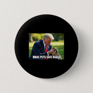 Chapa Redonda De 5 Cm Votar a Trump Mega hace que los Mascotas vuelvan a