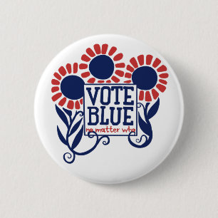 Chapa Redonda De 5 Cm Votar azul sin importar quién sea el 2020