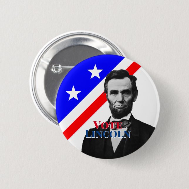 Chapa Redonda De 5 Cm Votar por Abraham Lincoln (Anverso y reverso)
