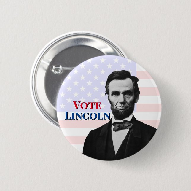 Chapa Redonda De 5 Cm Votar por Abraham Lincoln (Anverso y reverso)