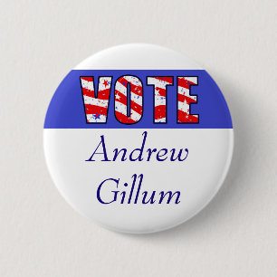 Chapa Redonda De 5 Cm Votar por las elecciones de Andrew Gillum