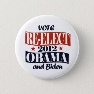 Chapa Redonda De 5 Cm Votar por Obama Biden