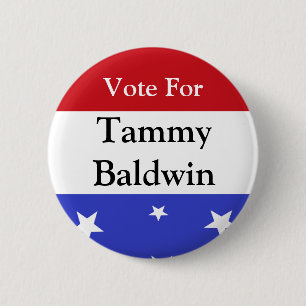 Chapa Redonda De 5 Cm Votar por Tammy Baldwin Button