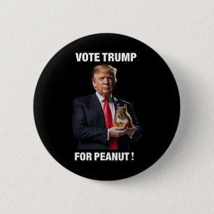 Chapa Redonda De 5 Cm Votar por Trump por la ardilla 3