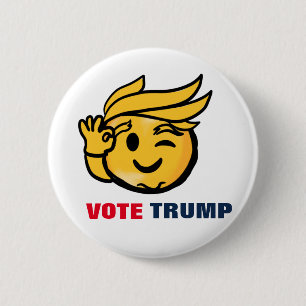 CHAPA REDONDA DE 5 CM VOTAR TRUMP