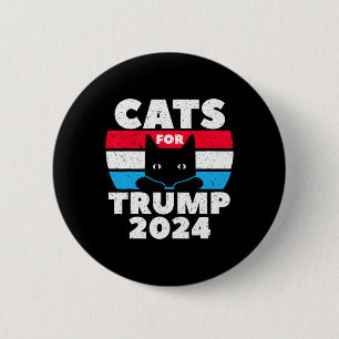 Chapa Redonda De 5 Cm Votaré gatos para el debate electoral de Trump 202
