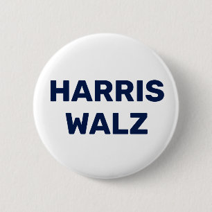 Chapa Redonda De 5 Cm Vote Harris Walz 2024