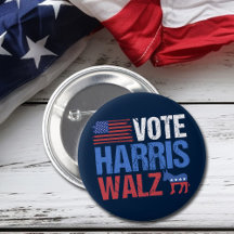 Vote Harris Walz Demócrata Bandera Americana de Do