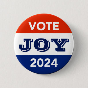 Chapa Redonda De 5 Cm Vote Joy 2024 Harris Walz