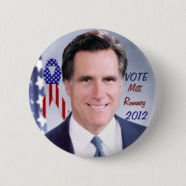 Chapa Redonda De 5 Cm Vote_ Mitt Romney_ (Anverso)