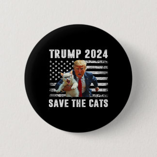 Chapa Redonda De 5 Cm Vote Trump 2025 Funny Save The Cats